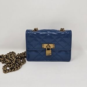 Kurt Geiger Micro Brixton In Blue Leather